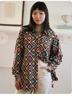 NWT Noble Multicolor Geometric Zip Jacket